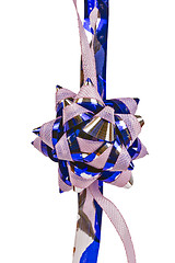 Image showing flower ornament,  pink and blue