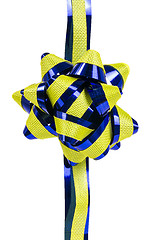 Image showing flower ornament,  yellow and blue