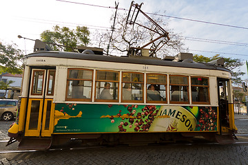 Image showing Yellow Lisbon tram 28