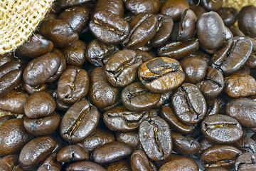 Image showing brown coffee,  texture