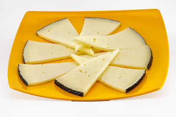 Image showing some slices of manchego cheese