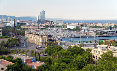 Image showing panorama of the city of Barcelona Spain