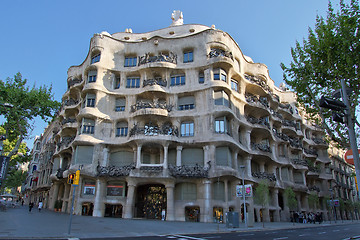 Image showing Casa Mila, or La Pedrera. Barcelona Spain