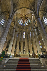 Image showing Santa Maria del Mar church, Barcelona - Spain