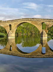 Image showing Puente la Reina bridge , Navarre Spain