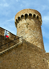 Image showing Tower Tossa de Mar, Spain