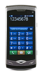 Image showing A mobile phone with the screen to mark