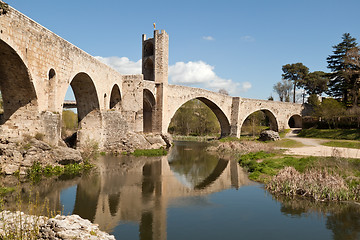 Image showing Besallu Spain, a Catalan village