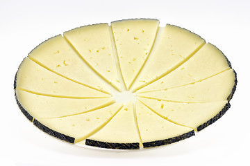 Image showing some slices of manchego cheese