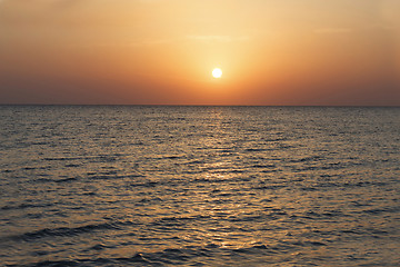 Image showing Beautiful sunrise at sea