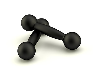 Image showing black dumbells