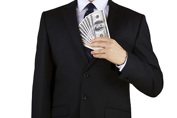 Image showing Businessman with money