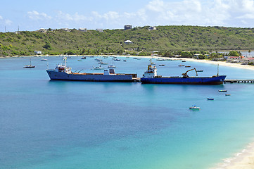 Image showing Transportation: cargo ships.