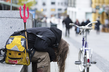 Image showing Tired man