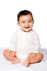 Image showing Cute happy baby sitting