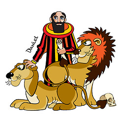 Image showing Daniel and lions.