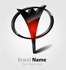 Image showing Abstract glossy brand logo/logotype