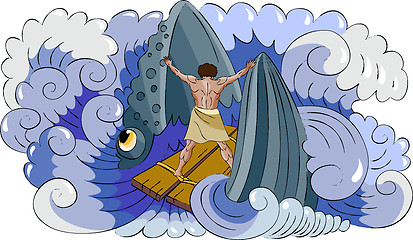 Image showing Jonah and fish 