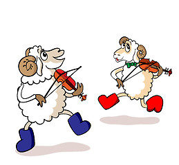 Image showing Lambs are musicians