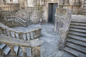 Image showing Family visiting a church