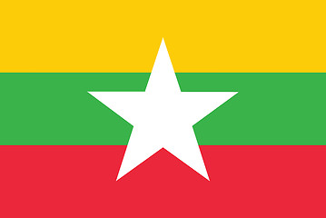 Image showing Flag of Burma (Myanmar)