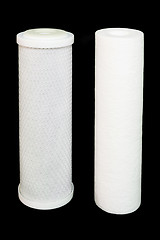 Image showing Cartridge for water filter on a black background