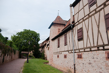 Image showing Old streets in Riquewihr town