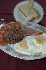 Image showing breakfast by the sea