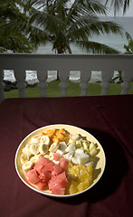 Image showing fruit salad at resort