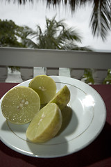 Image showing limes on plate