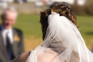 Image showing Bride waiting