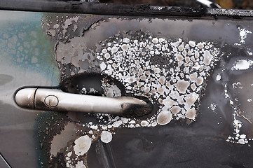 Image showing Burnt Car