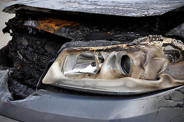 Image showing Burnt Car