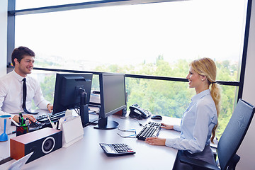 Image showing business people in a meeting at office