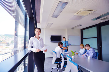 Image showing business people in a meeting at office