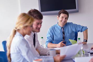 Image showing business people in a meeting at office