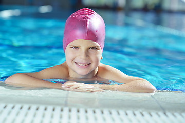 Image showing happy child on swimming pool