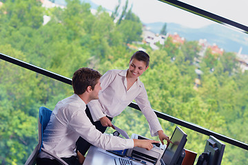 Image showing business people in a meeting at office