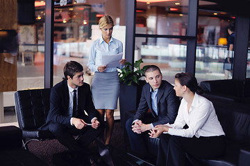 Image showing business people in a meeting at office