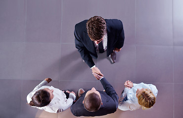 Image showing business people group joining hands