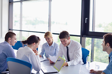 Image showing business people in a meeting at office