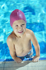 Image showing happy child on swimming pool