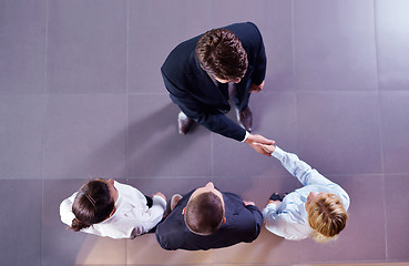 Image showing business people group joining hands