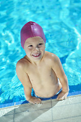 Image showing happy child on swimming pool