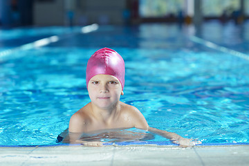 Image showing happy child on swimming pool