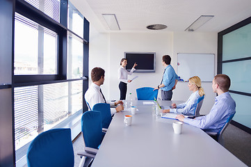 Image showing business people in a meeting at office