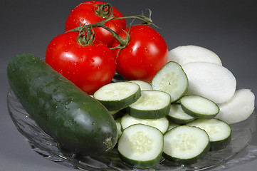 Image showing sliced vegetables