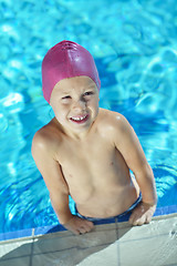 Image showing happy child on swimming pool