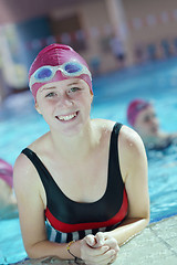 Image showing happy child on swimming pool