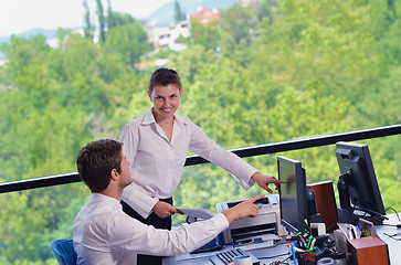 Image showing business people in a meeting at office